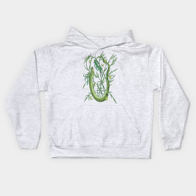 Bamboo Dragon Kids Hoodie by Jarrodjvandenberg